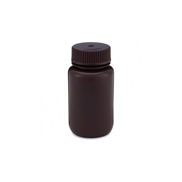 Globe Scientific Diamond RealSeal Bottles, Amber Color, Wide Mouth, 125 ml, 12/pk, 12PK 219942 - main
